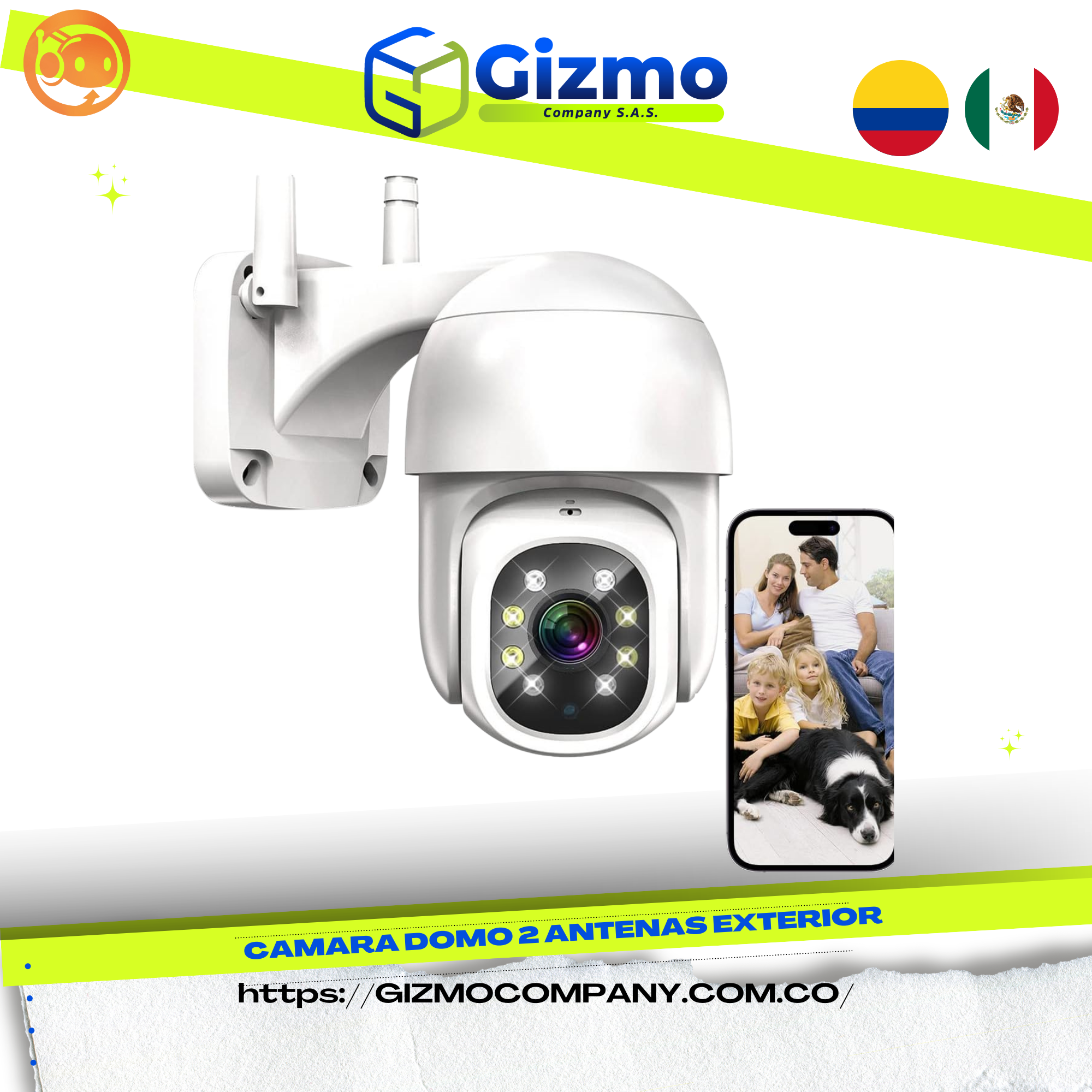 Camara Domo 2 Antenas Exterior